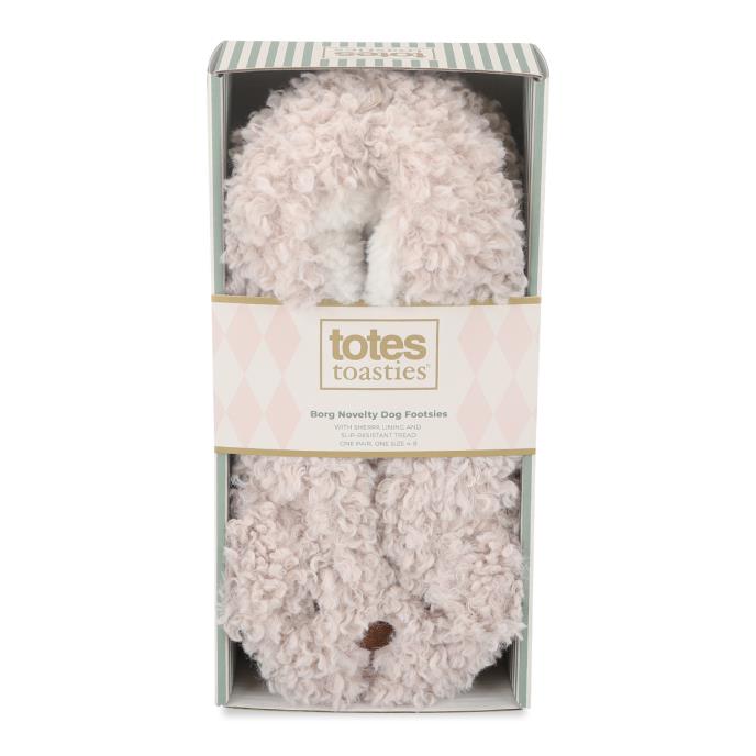totes toasties® Ladies Novelty Footsies Oat Extra Image 7